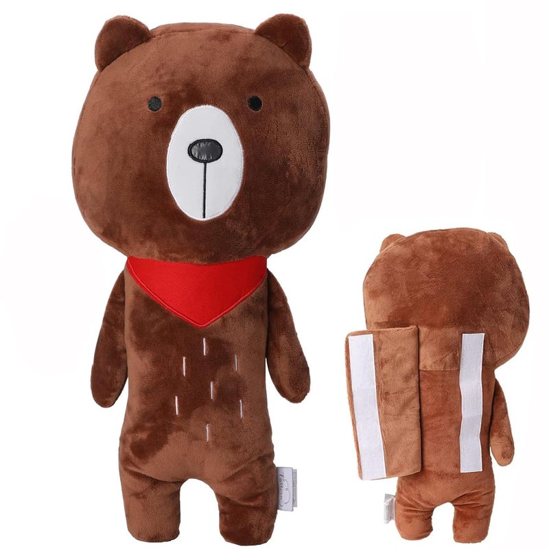 Resulzon Seat Belt Cover Pillow for Kids Car Seatbelt Cushion Shoulder Neck Support Protector Pad Soft Stuffed Plush Travel Vehicle Safety Belts Strap Pillow for Boys and Girls Headrest Bear - Image 1
