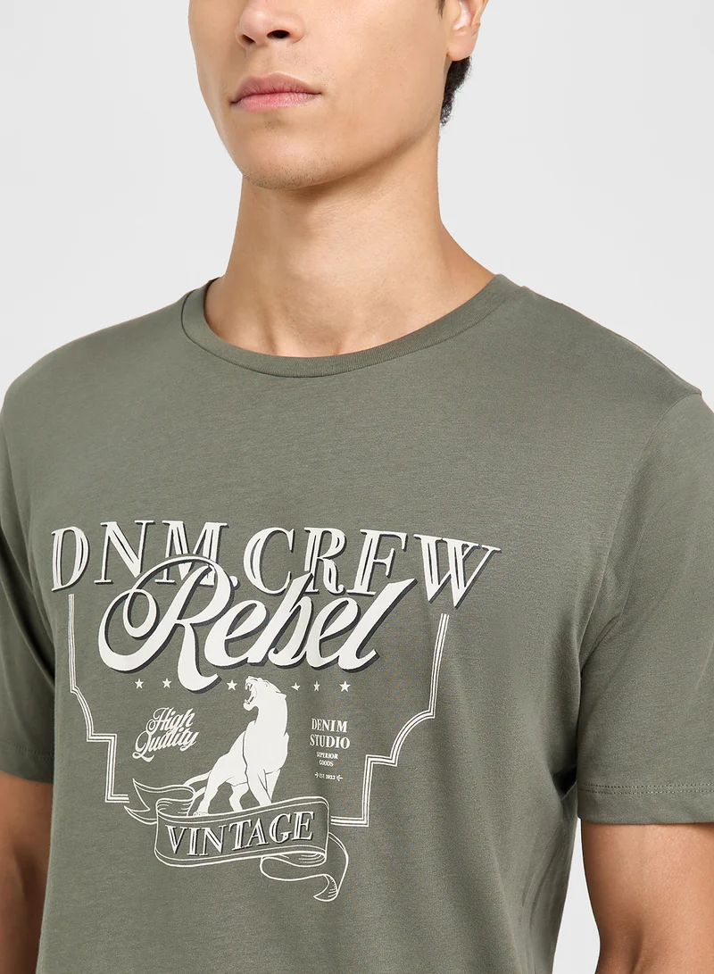 JJ Rebel by Jack & Jones Jrebgaso Crew Neck T-Shirt