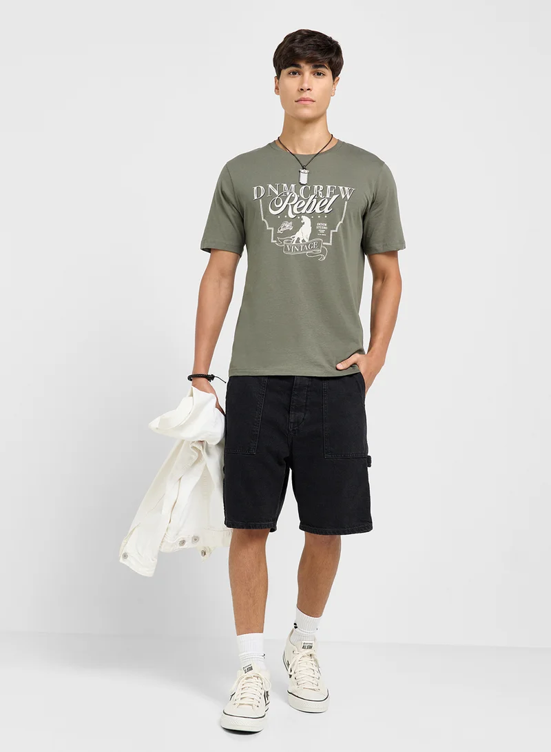 JJ Rebel by Jack & Jones Jrebgaso Crew Neck T-Shirt
