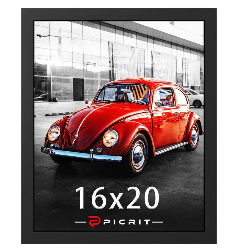 Picrit 16x20 Picture Frame Photo Frame for Wall Mounting Diaplay Black