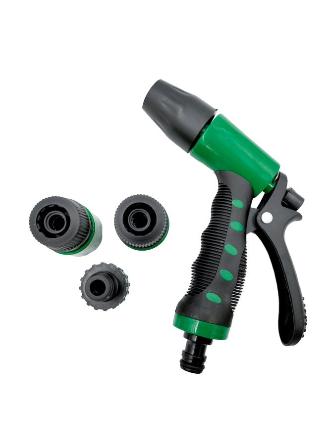دبليو إل مجموعة مسدسات رش المياه متعددة الوظائف، 4 قطع، فوهة خرطوم حديقة، دش قابل للتعديل، رذاذ مسطح، بخاخ موفر للمياه، بخاخ زناد، غسيل سيارات، ري العشب، سقي النباتات، وصلة خرطوم، مجموعة محول سريع، مجموعة أدوات تنظيف منزلية خارجية احترافية - Image 4