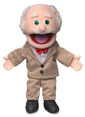 Silly Puppets 14" Pops, Peach Grandfather, Hand Puppet - Image 2