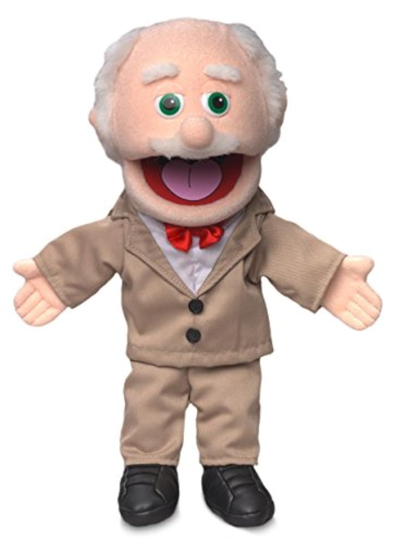 Silly Puppets 14" Pops, Peach Grandfather, Hand Puppet - Image 1