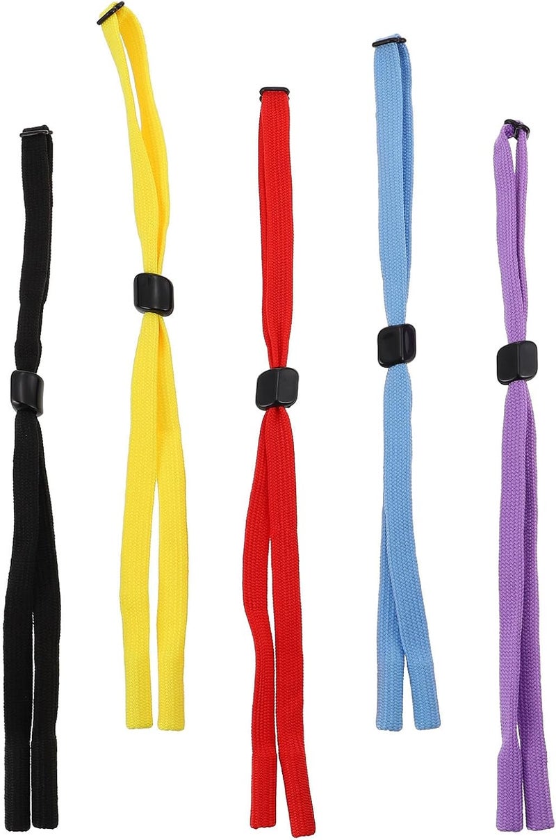 5pcs Wear-resistant Replaceable Glasses Straps with Ethnic Style for Anti-slip Eyeglass Holders, Portable Eyewear Retainers in Red, Yellow, Purple, Black, Light Blue for Daily Use - Image 1