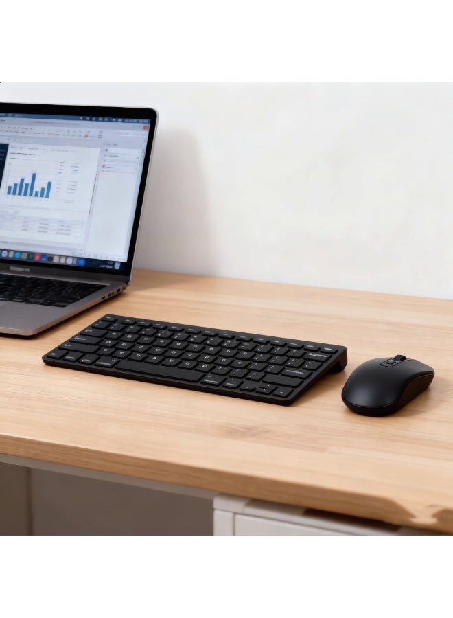 Wireless Keyboard and Mouse Combo Set, Right-Handed Mouse, 2.4 GHz Wireless USB, Compatible with PC, laptop, Black - Image 2