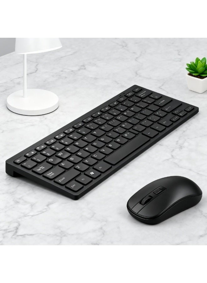 Wireless Keyboard and Mouse Combo Set, Right-Handed Mouse, 2.4 GHz Wireless USB, Compatible with PC, laptop, Black - Image 3