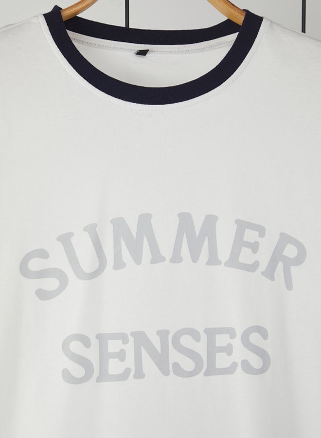 trendyol Men's White Printed T-shirt - Image 4