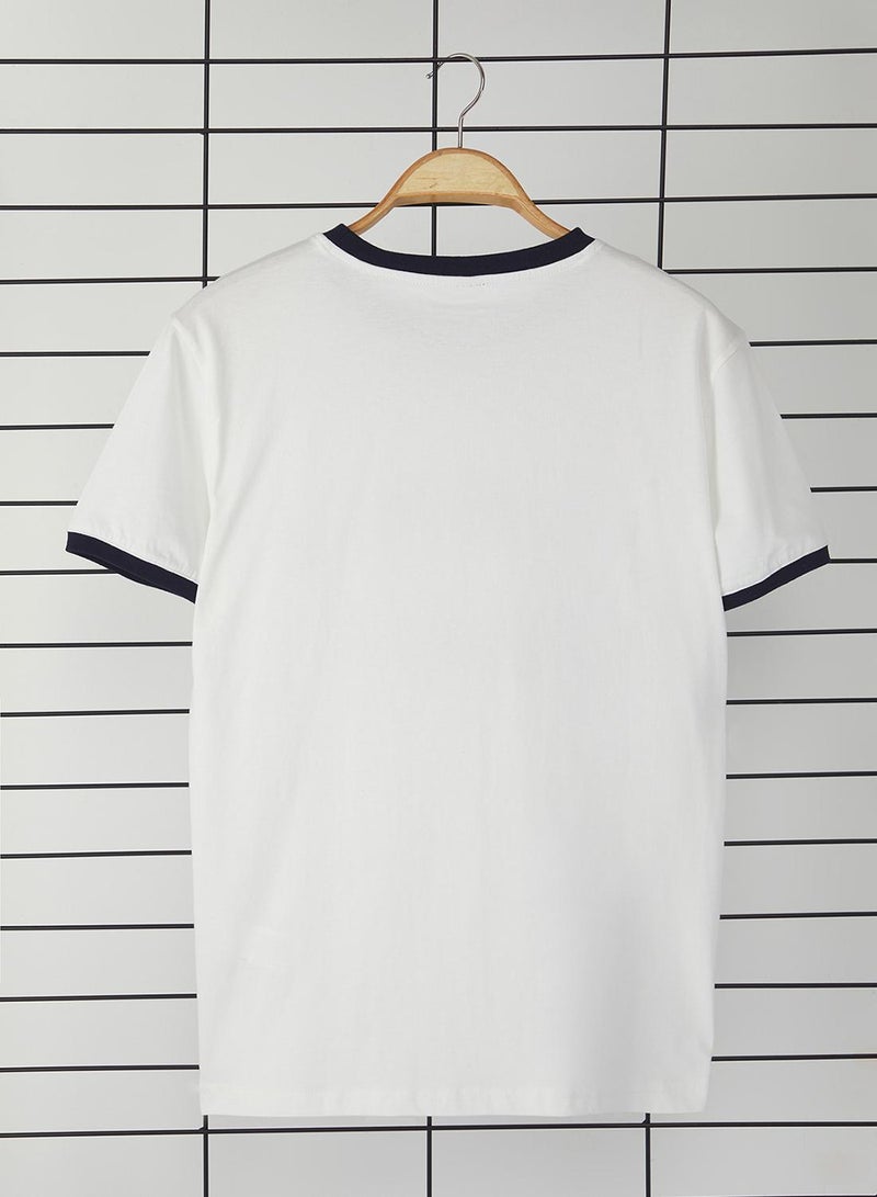 trendyol Men's White Printed T-shirt - Image 3
