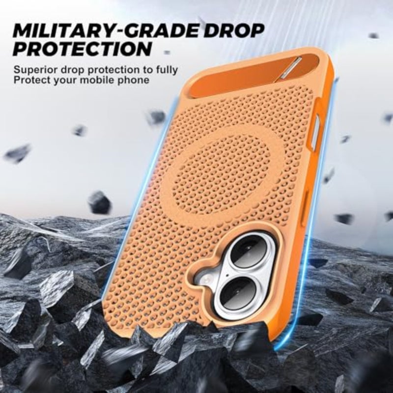 for Magnetic Heat Dissipation case for, for MagSafe, Coolingf Drop Protection, Adjustable Kickstand case, Ice Armour Cool Matte Material - Image 5
