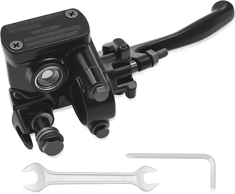 Triumilynn 7/8" Right Front Brake Master Cylinder Perch Replacement for Hon-da CR125R CR250R CR500R CRF250R CRF450R CRF250X CRF450X (Black) - Image 1