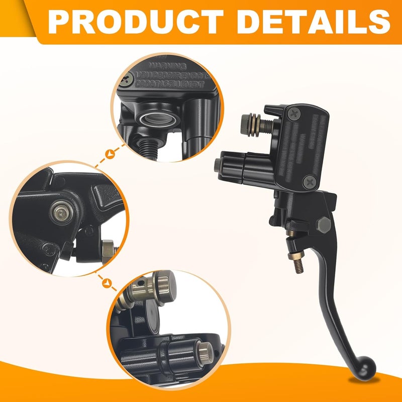 Triumilynn 7/8" Right Front Brake Master Cylinder Perch Replacement for Hon-da CR125R CR250R CR500R CRF250R CRF450R CRF250X CRF450X (Black) - Image 5