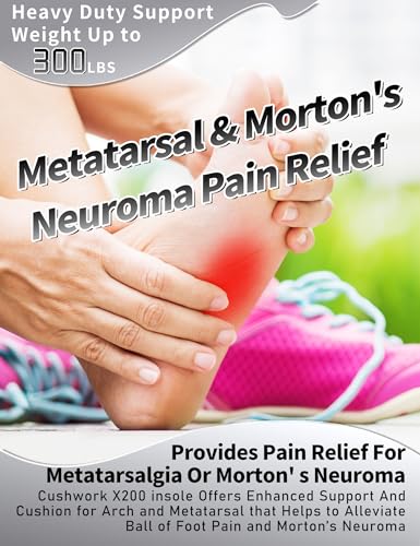 Cushwork Mortons Neuroma Shoe Inserts for MetatarsalgiaBall of Foot PainPlantar FasciitisMetatarsal Pain Relief Orthotic InsolesArch Support Shoe Insoles for Man WomenE - Image 5