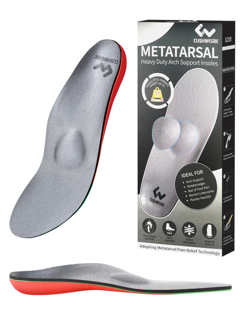Cushwork Mortons Neuroma Shoe Inserts for MetatarsalgiaBall of Foot PainPlantar FasciitisMetatarsal Pain Relief Orthotic InsolesArch Support Shoe Insoles for Man WomenE - Image 3