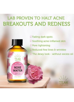 teak naturals ROSE WATER TONER by Teak Naturals, 100% Organic Natural Moroccan Rosewater (Chemical Free) 4 oz  - Image 4