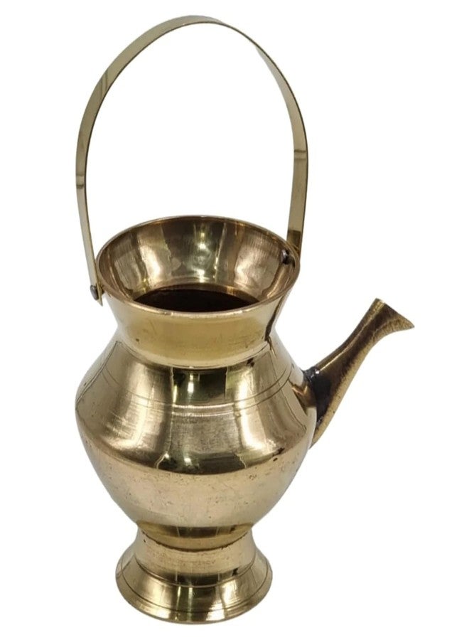 PALMY Antique Collection Brass Kamandalam/Kamandalu/Thirukaveri, (9.5 * 6.5 * 13 cm) - Image 2