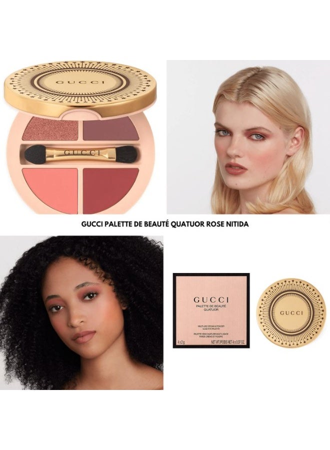 غوتشي لوحة ظلال العيون دو بوتيه أربعة ألوان درجة 02 روزا نيتيدا، 6.1 غرام - Image 2