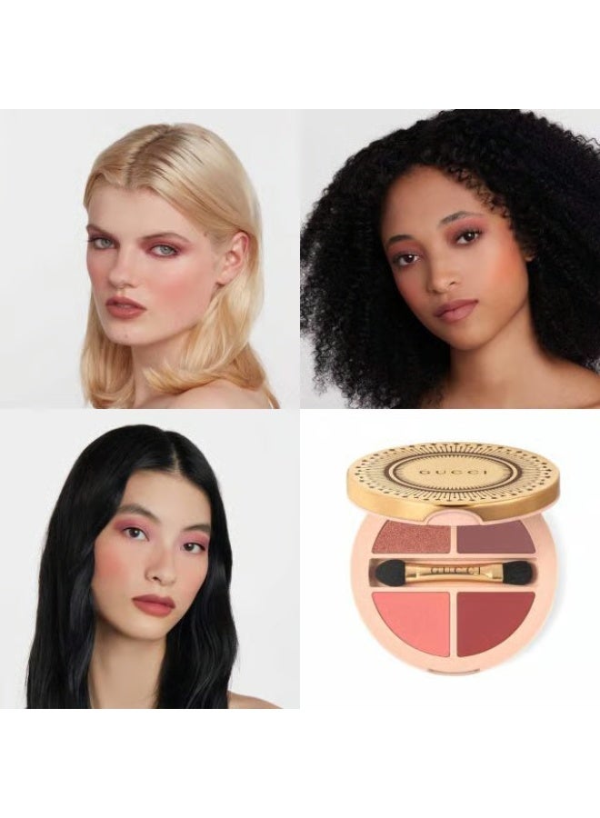 غوتشي لوحة ظلال العيون دو بوتيه أربعة ألوان درجة 02 روزا نيتيدا، 6.1 غرام - Image 4