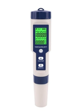 جهاز قياس جودة المياه الرقمي 5 في 1 لقياس TDS/EC/pH/الملوحة/درجة الحرارة، مناسب لحمامات السباحة والمياه الشرب والأحواض السمكية - pzsku/Z9EA8B18CA25406543010Z/45/_/1691178290/4c4ed11d-622e-4036-b836-68db35403cdf