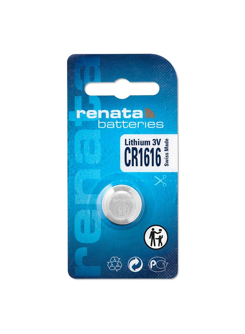 1-Piece Renata CR1616 Lithium 3V Swiss Made Battery