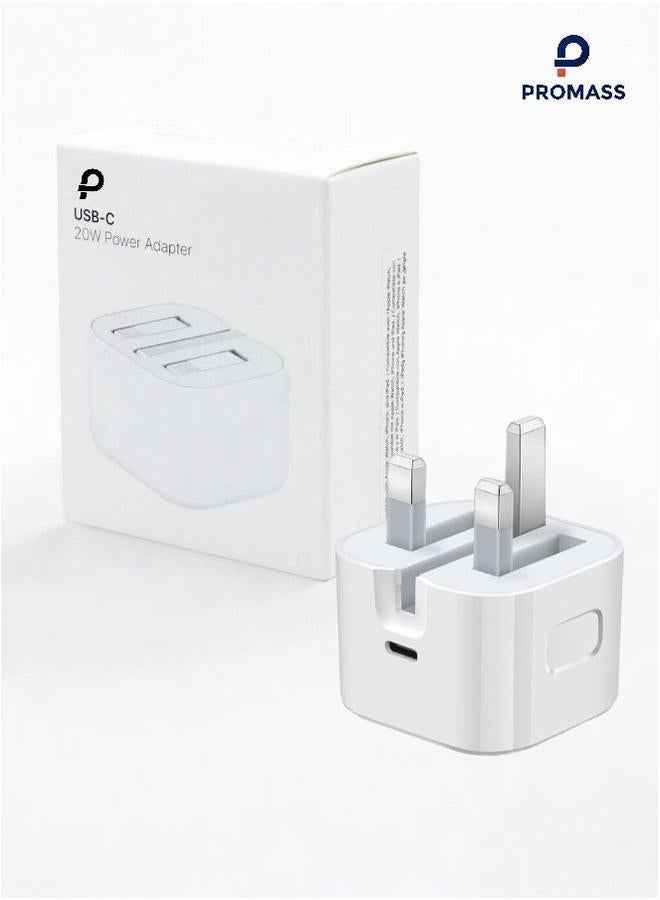 20W USB Type-C power adapter, fast and stable charger, you can charge the phone from 0% to 70% in 30 minutes or less