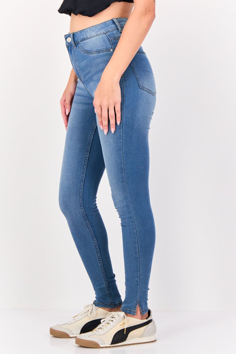 ONLY Jdy By Only Women Skinny Fit Solid Stretchable Jeans, Blue - Image 2