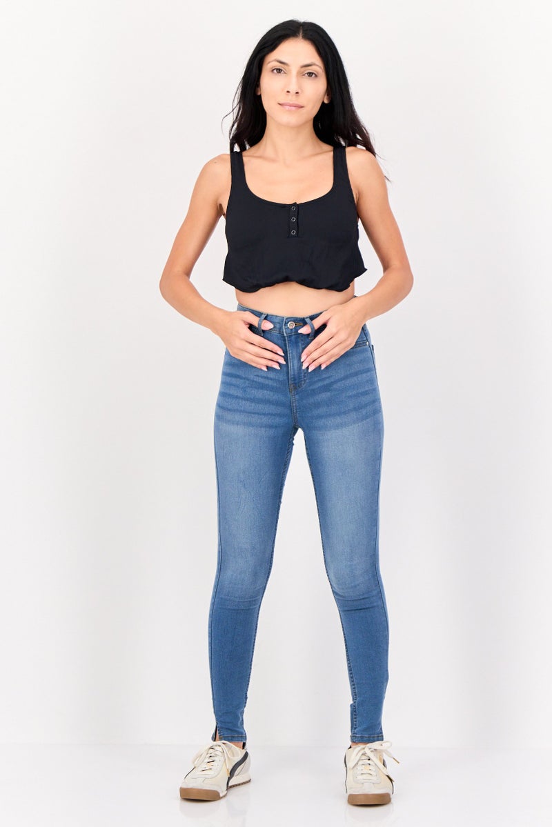 ONLY Jdy By Only Women Skinny Fit Solid Stretchable Jeans, Blue - Image 4