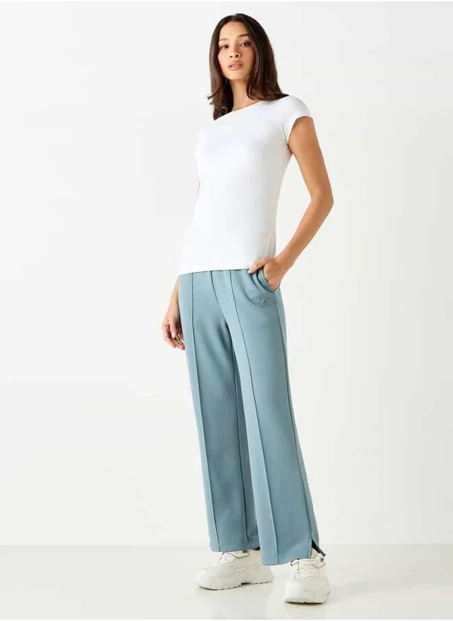 ADOT Track Pants with Elasticated Waistband and Pockets