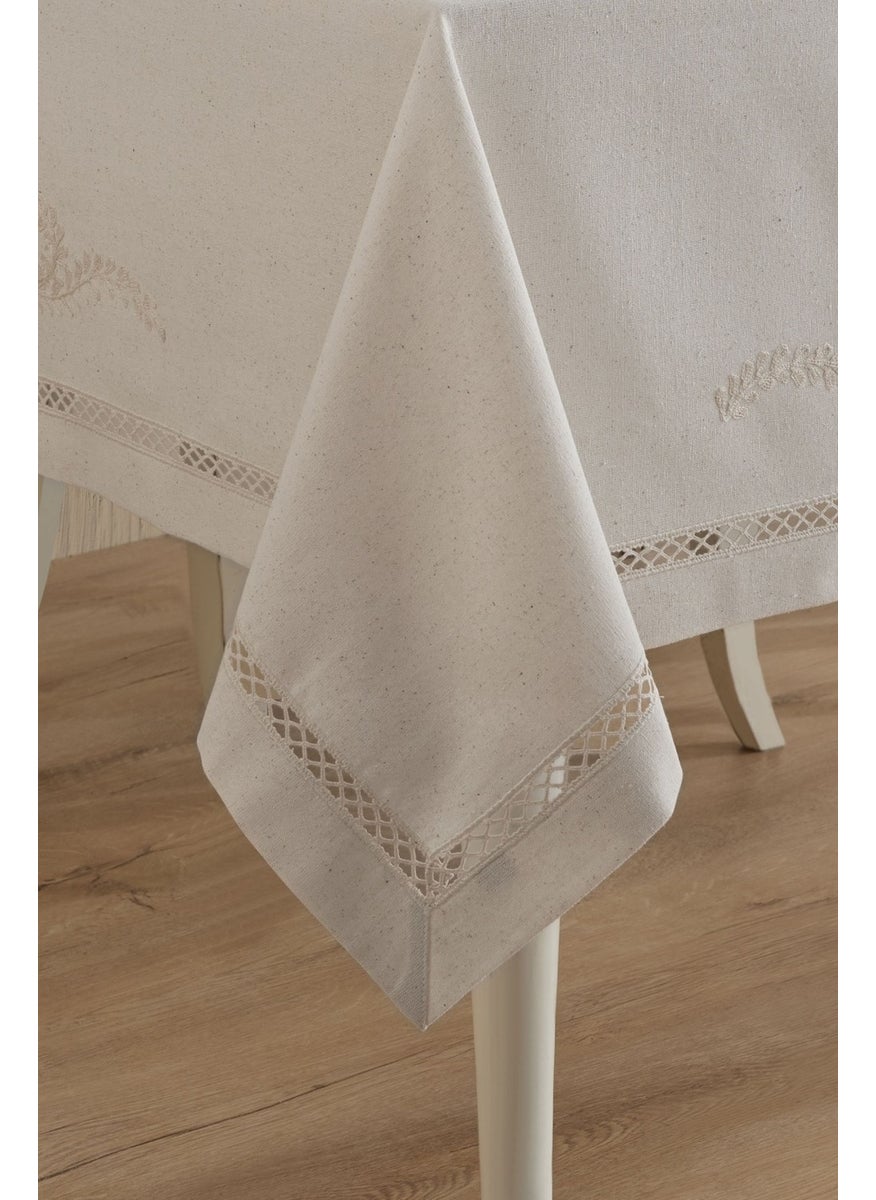 Ödel Home Buldan Fabric Search Lace Elegant Embroidered Tablecloth  - Image 2