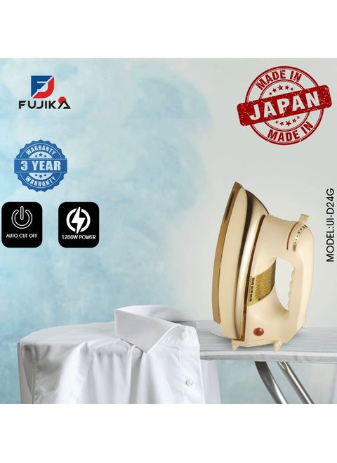 Fujika Dry Iron - Gold UI-D24GOLD(G)  - Made in Japan