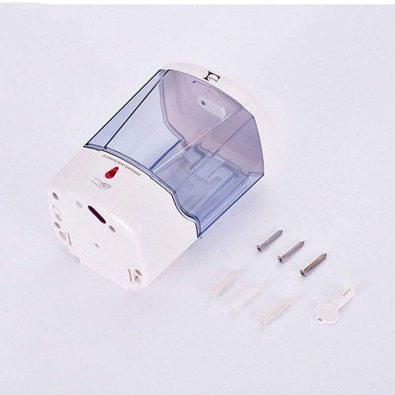 Fast Fine Automatic Liquid Soap Shampoo Hand Wash Lotion Conditioner Sanitizer Gel Dispenser Machine wall mounted sensor touch less for Home Office Kitchen Use Capacity 700 ml ABS White and Glass Finish Heavy Duty Product Pack of 1 - Image 3