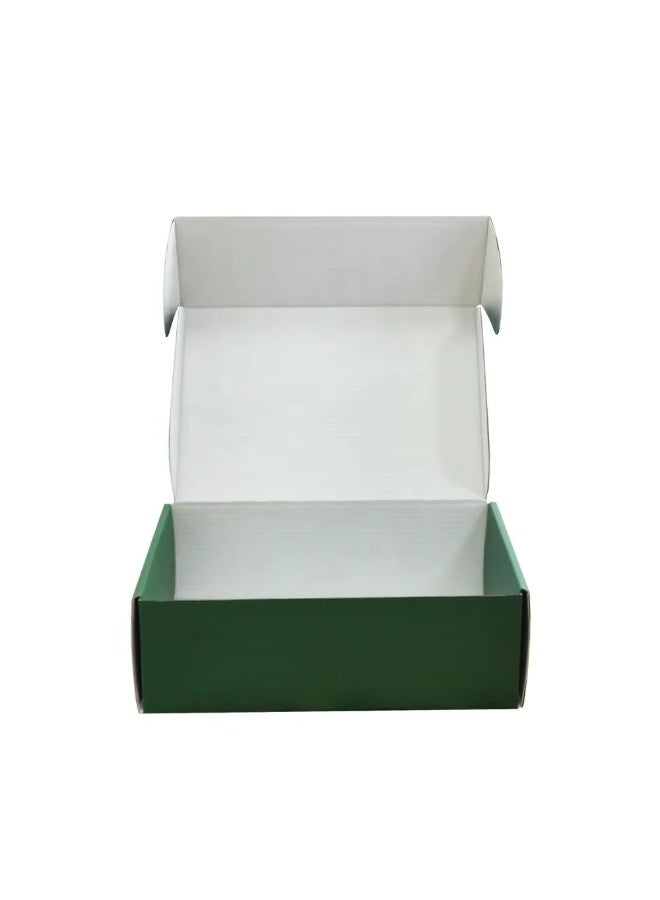 Corrugated Shipping Boxes 37x28.8x9.7 CM Pack of 20, Cardboard Mailer Boxes for Small Business, Easy Fold Kraft Packaging Boxes, No Tape Required, Shipping Packaging for E-Commerce, Gifts, Crafts and Storage(Green) - Image 3