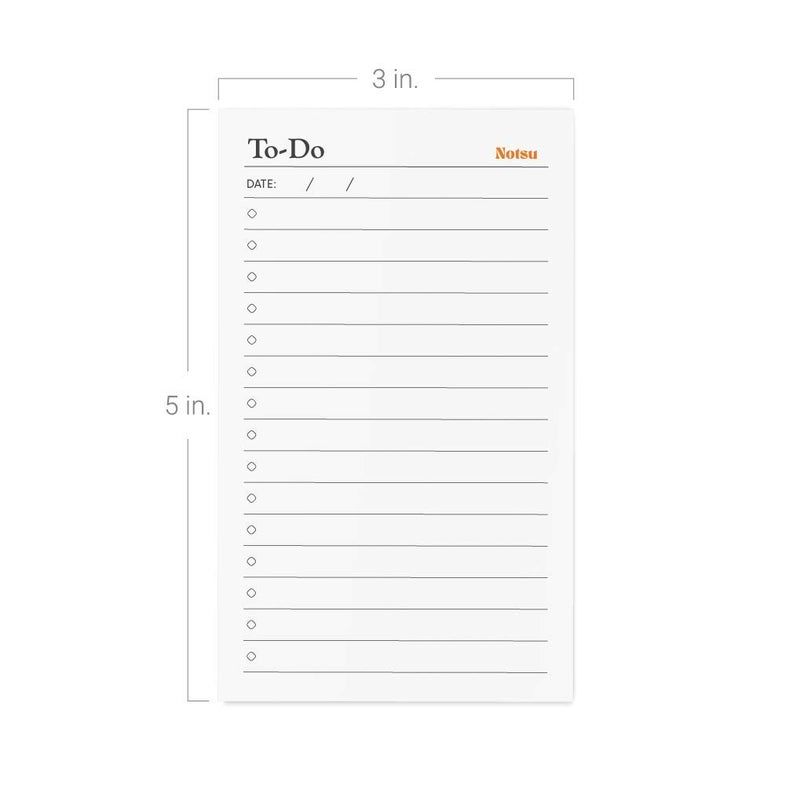 Notsu To Do List Grid Index Card Box 3x5 Set | 50 Task Planner Vertical Notecards with Index Card Holder Case - Image 3