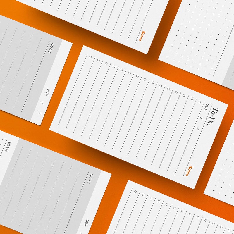 Notsu To Do List Grid Index Card Box 3x5 Set | 50 Task Planner Vertical Notecards with Index Card Holder Case - Image 5