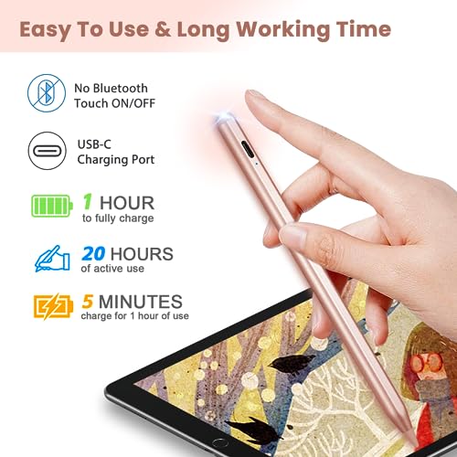 Edivia Electronic Stylus Pen for Lenovo Tab M10 M11 Plus,New Plastic Point Tip with Precise and Accurate Drawing Pens Compatible with Lenovo Tab M10 M11 Plus Stylus Pencil,Pink - Image 4