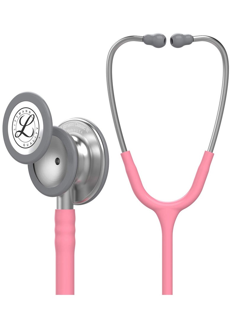 3M Littmann 5633 Classic III Monitoring Stethoscope Dual Head Design with Tunable Diaphragms for Adult Pediatric Use Chestpiece Durable Tubing High Acoustic Sensitivity for Accurate Diagnosis