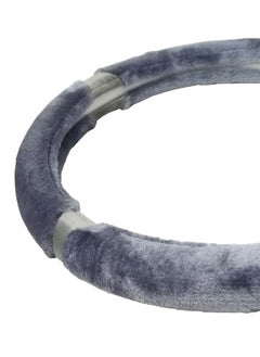 Agc Premium Quality 38cm Fluffy Steering Wheel Cover Medium Size Gray  - Image 4
