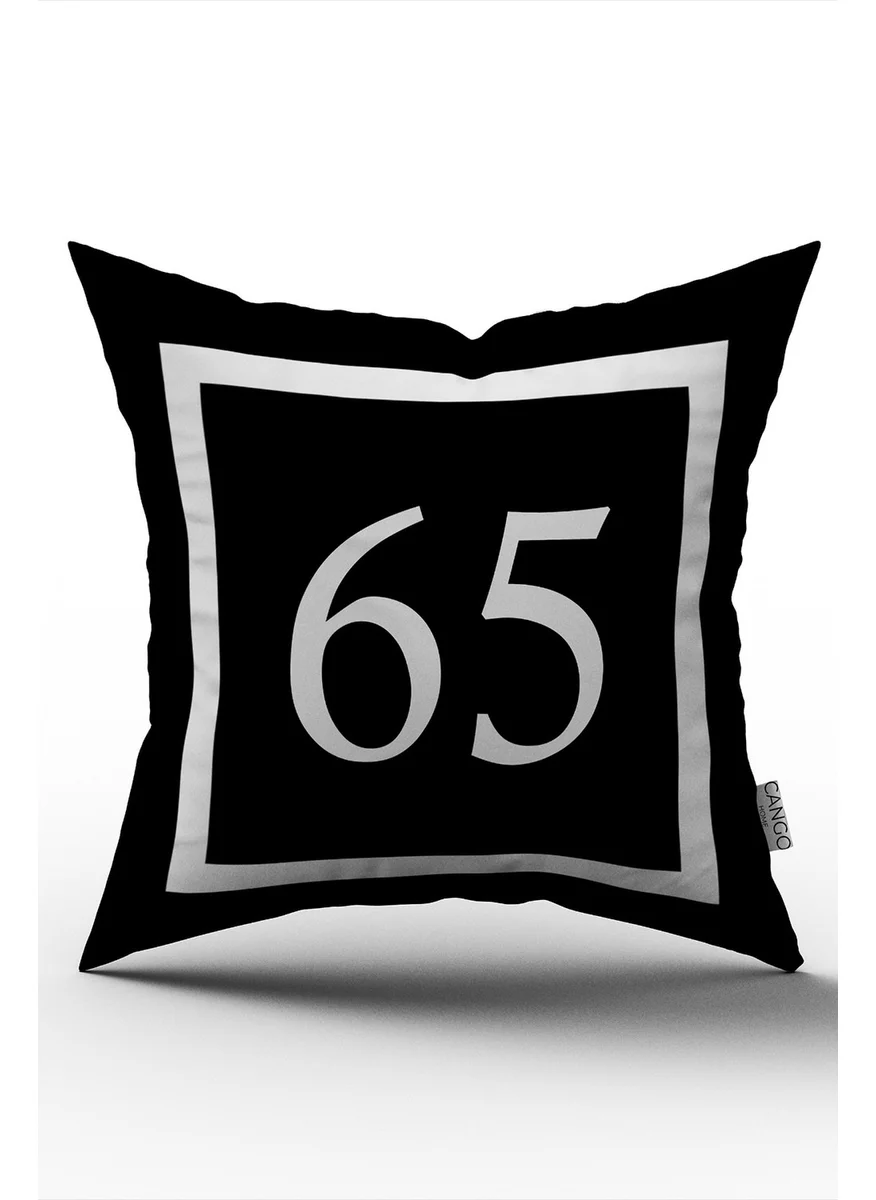 Cango Home Digital Printing Throw Pillow Cover with Numbers 65