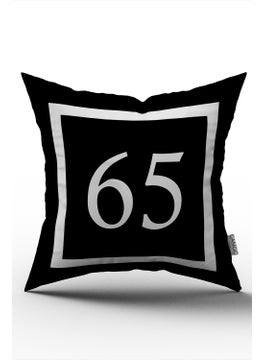 Cango Home Digital Printing Throw Pillow Cover with Numbers 65 