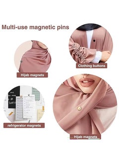 RATSAW 4PCS Hijab Magnets Hijab Magnetic Pins for Women Muslim Strongest Commercial Strength Magnetic Hijab Pins Multi Use Scarf and Hijab Pinless Magnets Pins  - Image 3