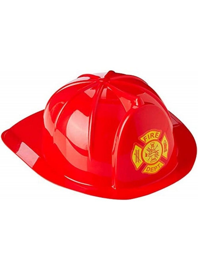 Dress Up America Dress Up America Firefighter Helmet - Fireman's Hat for Adults- Firefighter Costume Accessory - One Size Fits Most (Red)  - Image 1