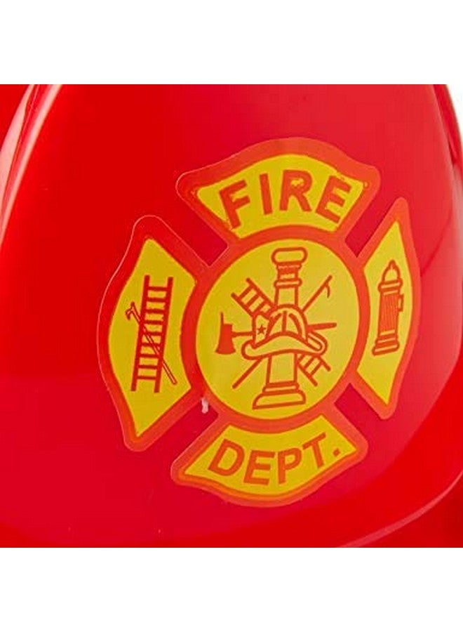 Dress Up America Dress Up America Firefighter Helmet - Fireman's Hat for Adults- Firefighter Costume Accessory - One Size Fits Most (Red)  - Image 3