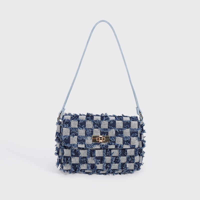 Women'S Bag New Tie-Dye Denim Bag High-End Bucket Bag Summer Versatile Bag Women'S Niche Crossbody Bag - Image 1