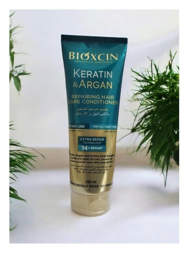 BIOXCIN - Keratin & Argan Repairing Hair Care Conditioner 250ml - Image 1