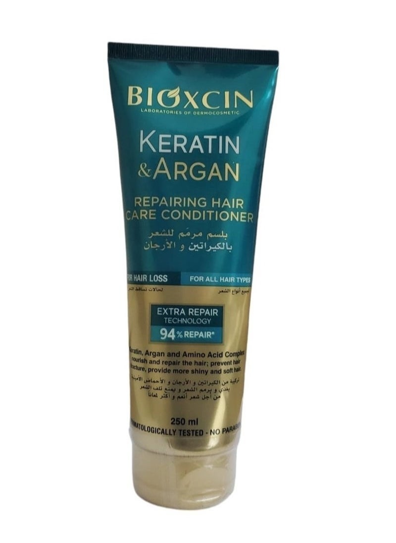BIOXCIN - Keratin & Argan Repairing Hair Care Conditioner 250ml - Image 1
