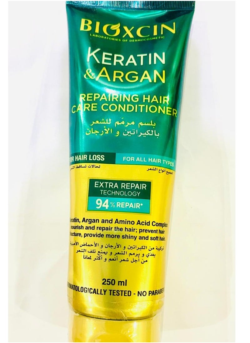 BIOXCIN - Keratin & Argan Repairing Hair Care Conditioner 250ml - Image 1