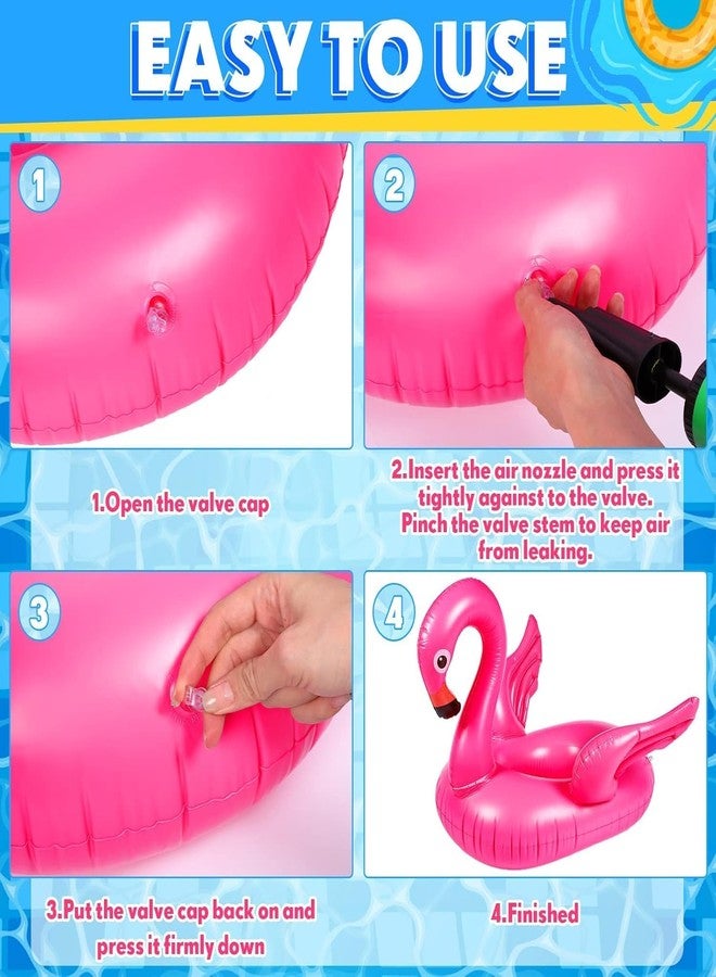 Whimsical Flamingo Inflatable Pool Float, Large Swim Ring for Kids and Adults, Beach Water Floatie for Swimming, Lounging, Pool Parties, Summer Fun, Pack of 1 - Image 5