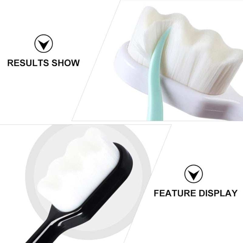 6Pcs Ultra Fine Micro Nano Toothbrushes Soft Bristles For Deep Oral Cleaning Gentle Gums Wear Resistant - Image 4