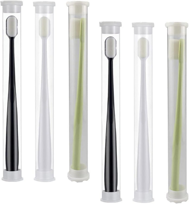 6Pcs Ultra Fine Micro Nano Toothbrushes Soft Bristles For Deep Oral Cleaning Gentle Gums Wear Resistant - Image 1