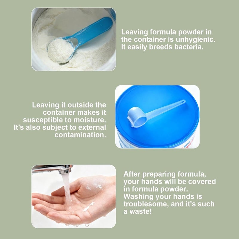 Formula Scoop, Flexible Safe Portable | Spoon Holder Kids Formula Scoop - for Home Kitchen Camping Travel Night Morning Feeding - Image 5