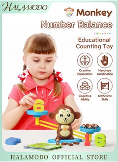 HALAMODO Monkey Balance Counting Game for Kids Educational Math Toy with Number Learning STEM Preschool Toy for 3-6 Year Old Boys & Girls Fun Interactive Math Activities Perfect Birthday Gift  - Image 1